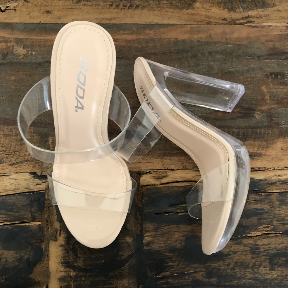 Clear heels